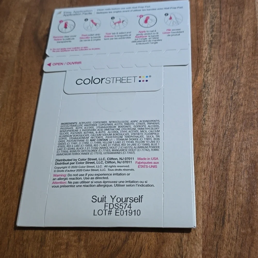 Color Street SUIT YOURSELF Press On Nails 100% Real Polish